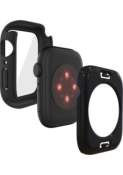 Pc + Temperli Cam Film Su Geçirmez Saat Kılıfı Apple Watch Serisi 7 41 mm. Daha Düşük Kapak (Yurt Dışından) fırsatları