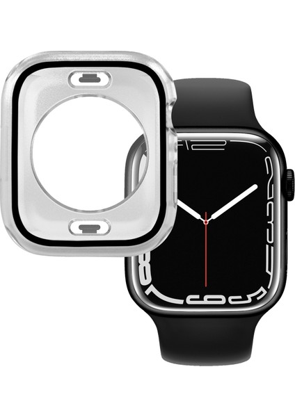 Pc + Temperli Cam Film Su Geçirmez Saat Kılıfı Apple Watch Serisi 7 41 mm. Daha Düşük Kapak (Yurt Dışından)