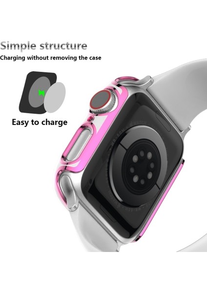 Apple Watch Serisi 6 & Se & 5 & 4 40 mm. 2 Renkli Galvanik Pc Vaka (Yurt Dışından)