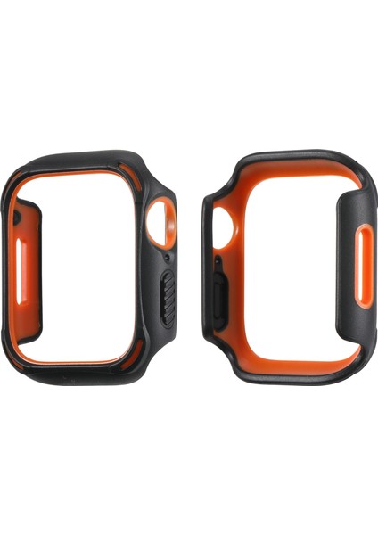 Apple Watch S 7 41 mm. Pc+Tpu 2 Renkli Çerçeve Saat Kılıfı (Yurt Dışından)
