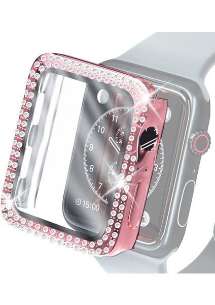 Galvanik Pc Çift Satırlar Mas Koruyucu Kılıf ile Temperli Cam Filmi ile Apple Watch Serisi 3 & 2 & 1 38 mm. (Yurt Dışından)