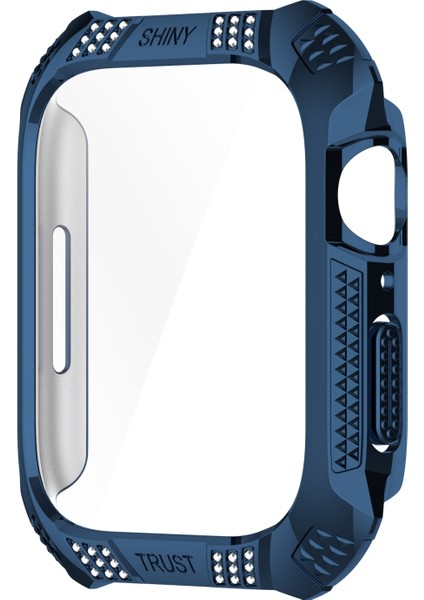 Rhombus Kemer Matkap + Temperli Film Bütünleşik Vaka Apple Watch S 7 41 mm. (Yurt Dışından)
