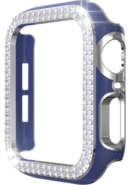 Apple Watch Serisi 6 & Se & 5 & 4 44 mm. Çift Sıralı Mas 2 Renkli Ektrokaplatma Pc Saat Kılıfı (Yurt Dışından)