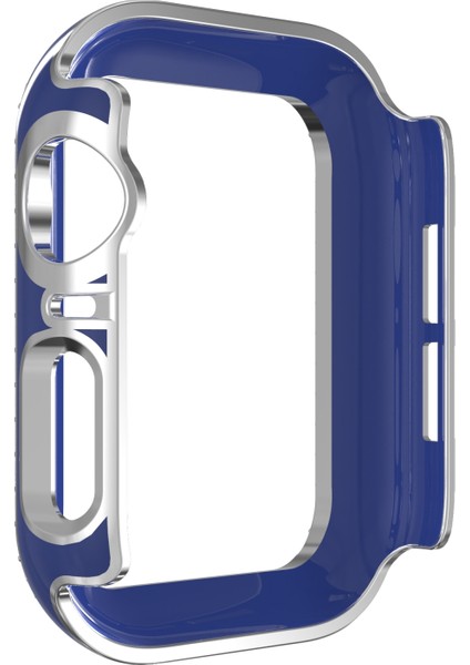 Apple Watch Serisi 6 & Se & 5 & 4 44 mm. Çift Sıralı Mas 2 Renkli Ektrokaplatma Pc Saat Kılıfı (Yurt Dışından) modelleri