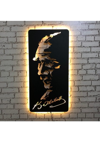 Atatürk Duvar Dekorasyonu Ahşap Tablo