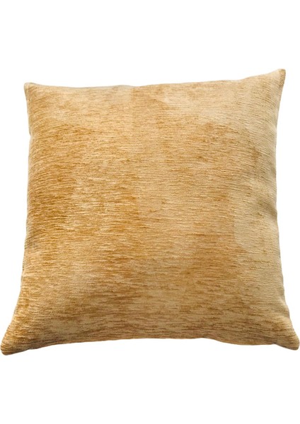 Lale Desenli Safran Kırlent Kılıfı 45 x 45 Cm -2 Adet