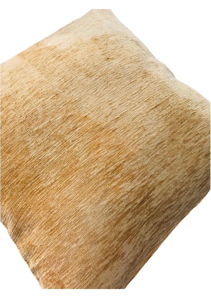 Lale Desenli Safran Kırlent Kılıfı 45 x 45 Cm -2 Adet