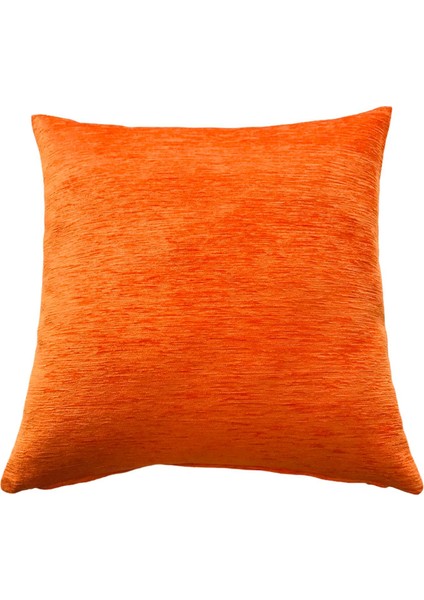 Lale Desenli Turuncu Kırlent Kılıfı 45 x 45 Cm -2 Adet