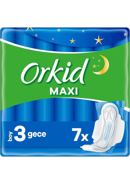 Maxi Gece 7 Adet Tekli Paket Hijyenik Ped