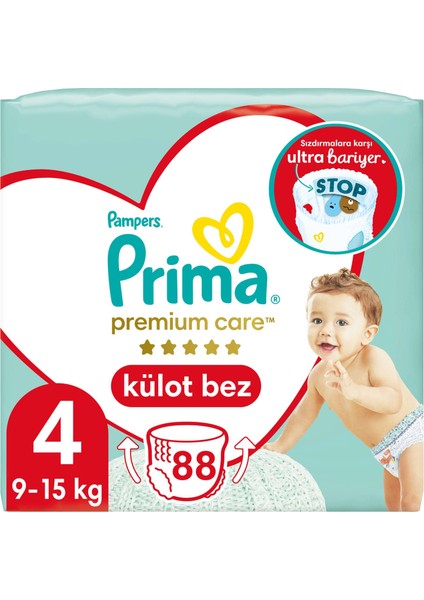 Premium Care Külot Bebek Bezi 4 Beden Maxi İkiz Paket 44 Adet *2 Ad