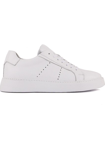Sail Lakers - Beyaz Deri Bağcıklı Erkek Sneaker