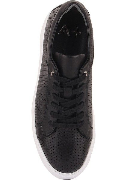 Sail Lakers - Siyah Deri Bağcıklı Erkek Sneaker indirimleri