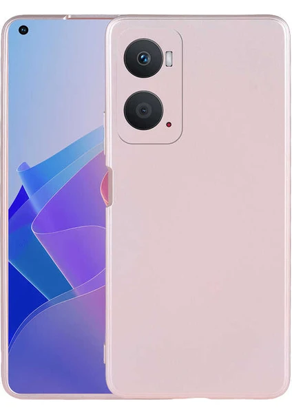 Tekno Grup Oppo A96 4g Kılıf Kamera Korumalı Mat Premium Silikon Kılıf Rose + Cam Ekran Koruyucu