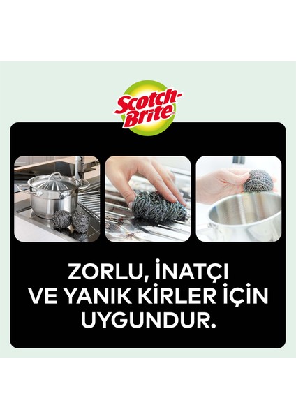 Scotch Brite Paslanmaz Çelik Ovma Teli 2+1