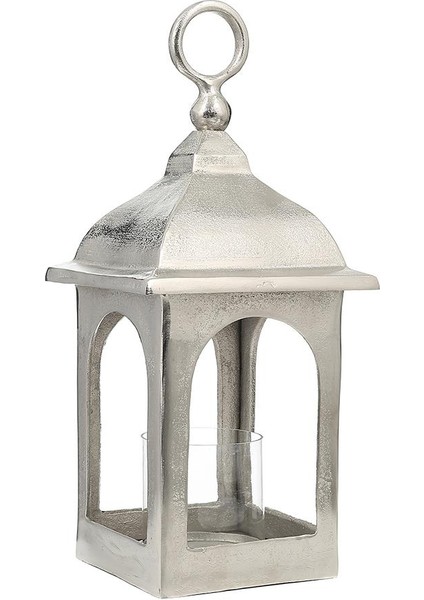 Dekoratif Gümüş Fener 46 cm AK.IU0151