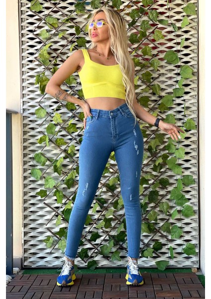 Skinny Jean Kadın Pantolon 1031-962 Mavi