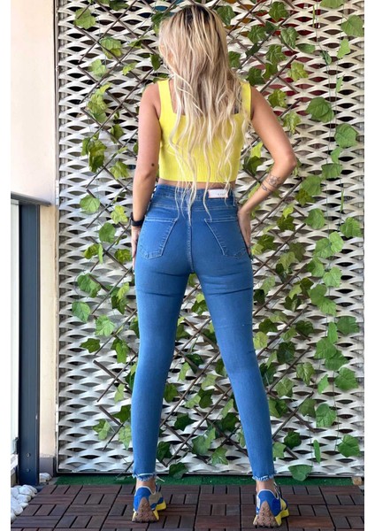 Skinny Jean Kadın Pantolon 1031-962 Mavi