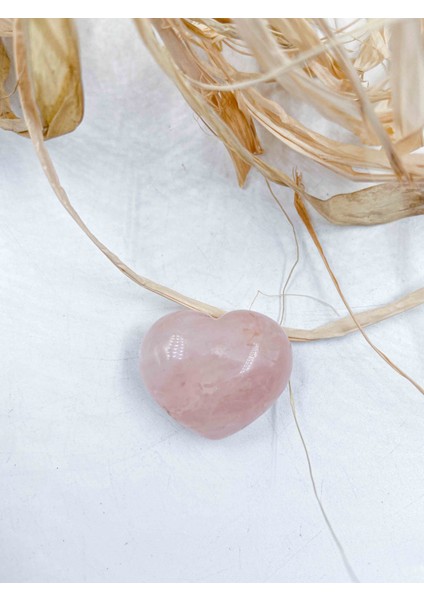 Pembe Kuvars Taşı Doğaltaş Kalp Parça fiyatları