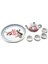 1/12 Mini Çiçek Baskılı Çay Seti Ware Demlik Kupası Kiti Dollhouse Dekorasyon (Yurt Dışından) 2