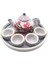 1/12 Mini Çiçek Baskılı Çay Seti Ware Demlik Kupası Kiti Dollhouse Dekorasyon (Yurt Dışından) 4