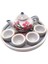 1/12 Mini Çiçek Baskılı Çay Seti Ware Demlik Kupası Kiti Dollhouse Dekorasyon (Yurt Dışından) 5