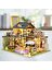 Ahşap Dollhouse Minyatür Mobilya LED Işık Kiti Bebek Evi 3D Bulmacalar Villa (Yurt Dışından) 5