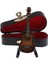 1/12 Dollhouse Mini Ahşap Elektro Gitar Modeli Standı Saklama Kutusu ile # 1 Koyu Kahverengi (Yurt Dışından) 2