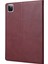 Ipad Pro 12.9 Inç 2021 Için Detaylı Deri Kılıfı (Wine Red) (Yurt Dışından) 3