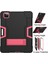 For iPad Pro 12.9 2021 / 2020 / 2019 Silicone + Pc Case (Black + Rose Red) (Yurt Dışından) 3