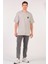 Unisex (Erkek -Kadın) Oversize ( Bol-Salaş ) T-Shirt Renk Gri Sevimli Kuru Kafa 2