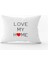 Beyaz Siyah Love My Home Dijital Baskı Kırlent Yastık Kılıfı - CGH453-3550 Çift Tarafı Baskılı 1