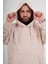 Asit Yıkamalı Hoodie Açık Bej 2