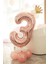 3 Yaş Rose Gold Rakam Balon Altın Kral Taçlı Balon Seti 1