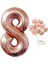 8 Yaş Rose Gold Rakam Balon Konfetili Balon Seti 1