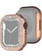 Galvanik Pc Çift Satırlar Mas Koruyucu Kılıf Apple Watch S 7 45 mm. İçin (Yurt Dışından) 1