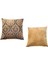 Lale Desenli Safran Kırlent Kılıfı 45 x 45 Cm -2 Adet 2