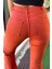 Ispanyol Paça Kadın Jean Pantolon 40152-123 Kiremit 5