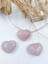 Pembe Kuvars Taşı Doğaltaş Kalp Parça 1