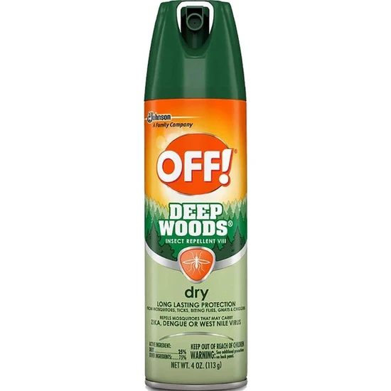 Off Deep Woods Dry Sivrisinek ve Böcek Kovucu Sprey Vııı 113GR