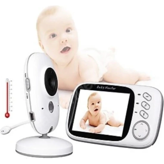 Pazariz KS-603 Gece Görüşlü Oda Sıcaklık Kontrolü Bebek Kamerası,monitör LCD Ekran