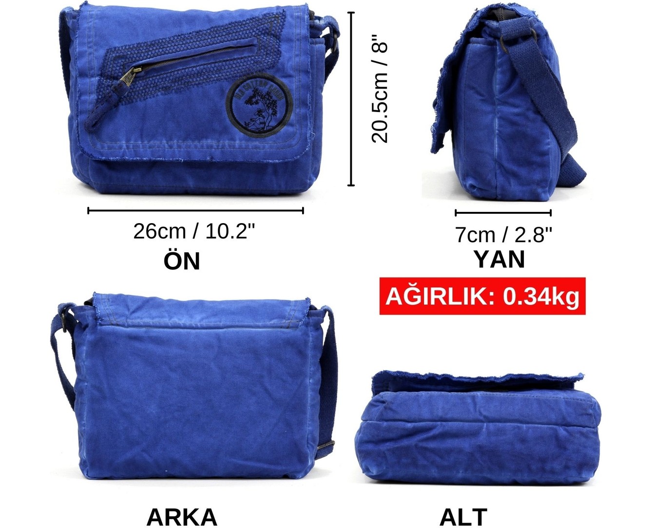 Old Cotton Cargo 7136 Küçük Omuz Çantası Kanvas Bag Okul Tablet Çantası görsel 7