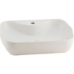 Seramiksan Lucida Tezgah Üstü Lavabo Batarya Delikli P. Beyaz 55 Cm
