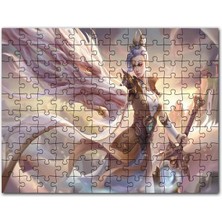 Cakapuzzle League Of Legends Kadın Savaşçı ve Ak Ejderhası 500 Parça Puzzle Yapboz Mdf (Ahşap)