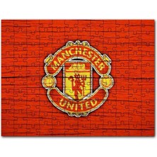 Cakapuzzle Kırmızı Boyalı Zeminde Manchester United Logosu 255 Parça Puzzle Yapboz Mdf (Ahşap)