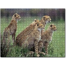 Cakapuzzle Yavrularına Eğitim Veren Anne Çita 120 Parça Puzzle Yapboz Mdf (Ahşap)