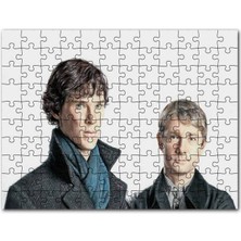 Cakapuzzle Modern Sherlock Holmes ve Dr Watson 120 Parça Puzzle Yapboz Mdf (Ahşap)