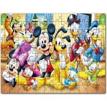 Cakapuzzle Mickey Mouse ve Arkadaşlar 120 Parça Puzzle Yapboz Mdf (Ahşap)