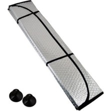 Markaflex Araba Ön Cam Güneşlik Balonlu Metalize Parlak Alüminyum Katlanabilir Oto Güneşlik 130X60 cm