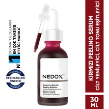 Nedox Cilt Yenileyici Cilt Tonu Eşitleyici Kırmızı Yüz Peeling Serum 30 ml Aha %30 Bha %2 Ph % 3.5