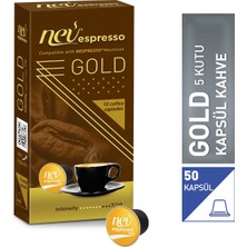 Nev Espresso Gold  Kapsül Kahve  Nespresso Uyumlu 50'li